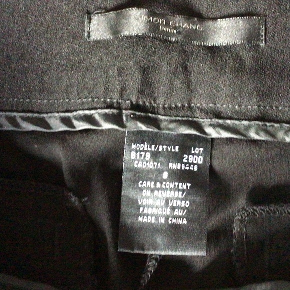 NWOT Simon Chang pull on black pants Sz 8 32” inseam - Picture 8 of 8